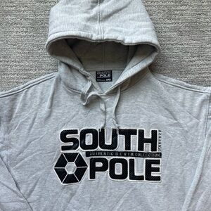 South Pole Gray Hooded Sweater with Bold Branding
